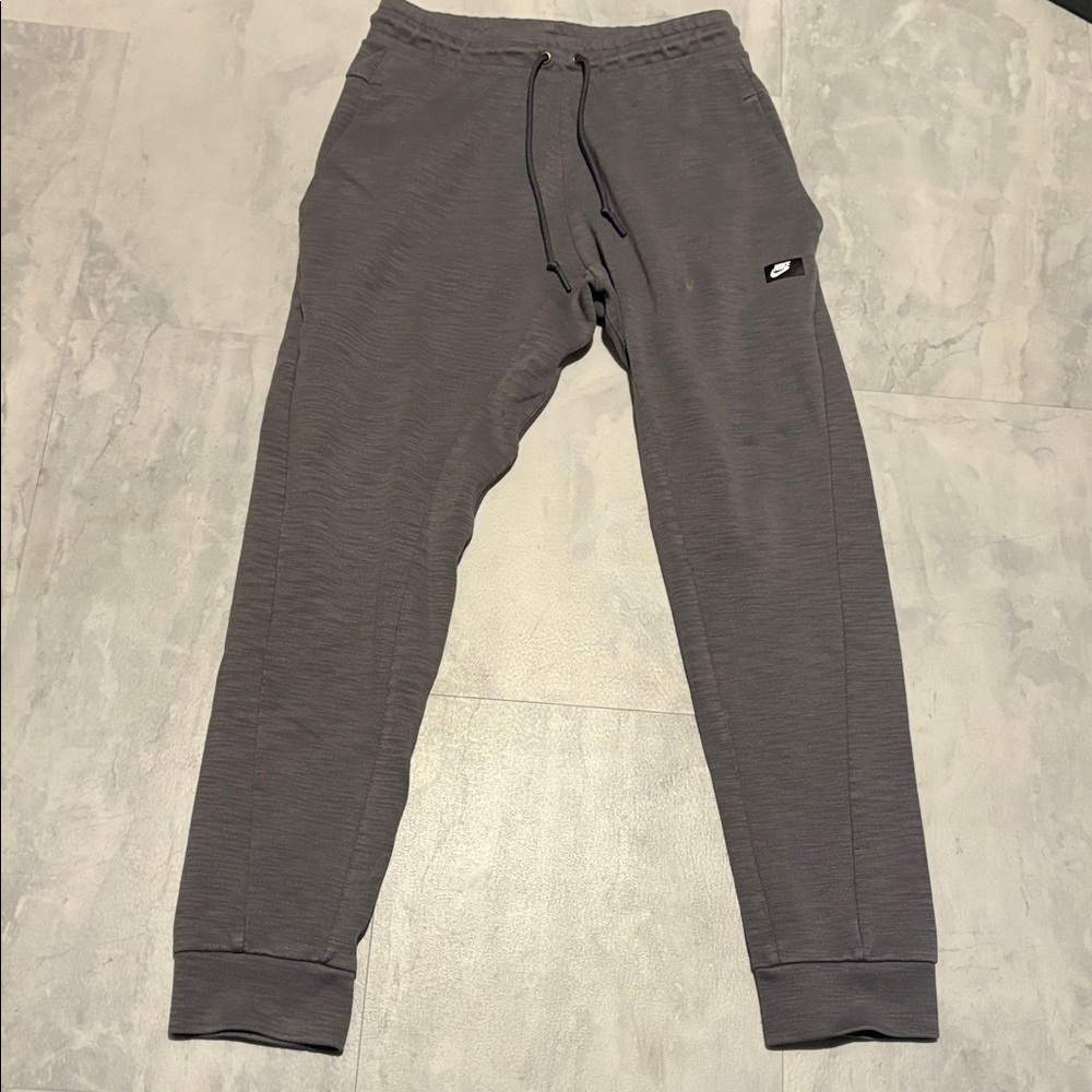 Nike joggers sweatpants Dark gray drawstring waist + elastic 3 pocket size S